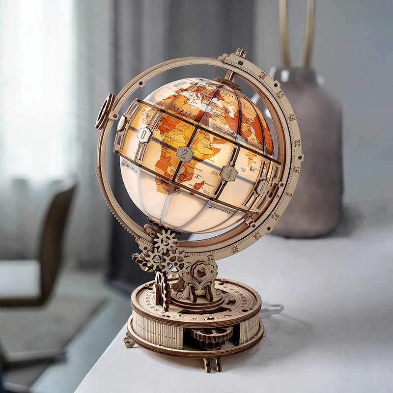 ROKR Luminous Globe 3D Wooden Puzzle ST003