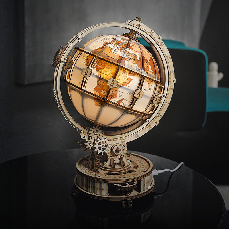 ROKR Luminous Globe 3D Wooden Puzzle ST003