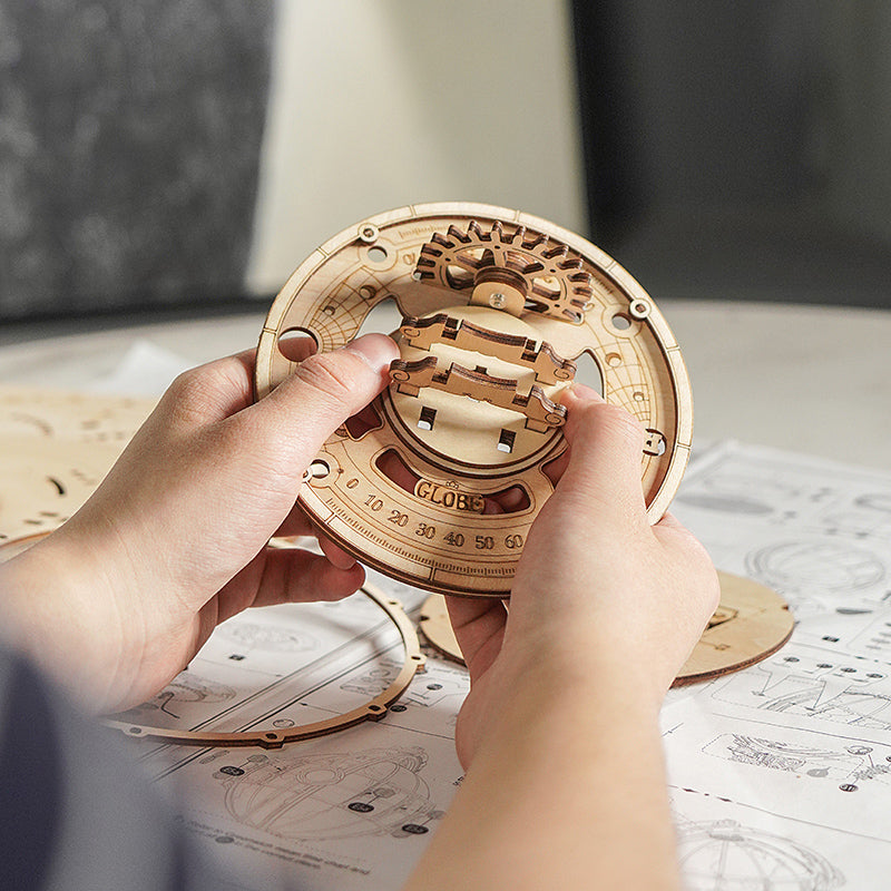 ROKR Luminous Globe 3D Wooden Puzzle ST003