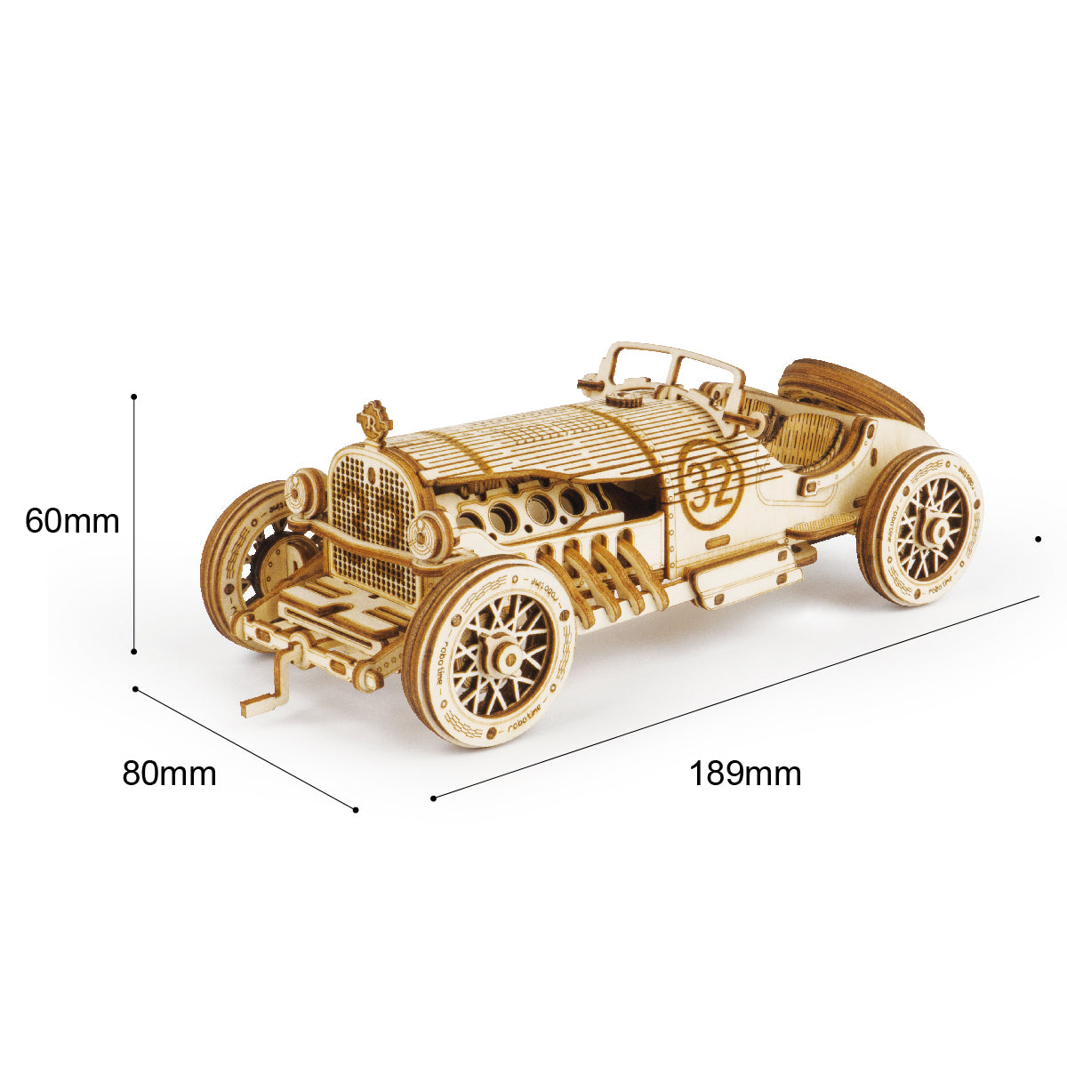 ROKR Grand Prix Car Scale Model 3D Wooden Puzzle MC401