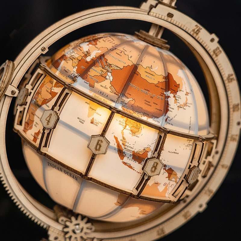 ROKR Luminous Globe 3D Wooden Puzzle ST003