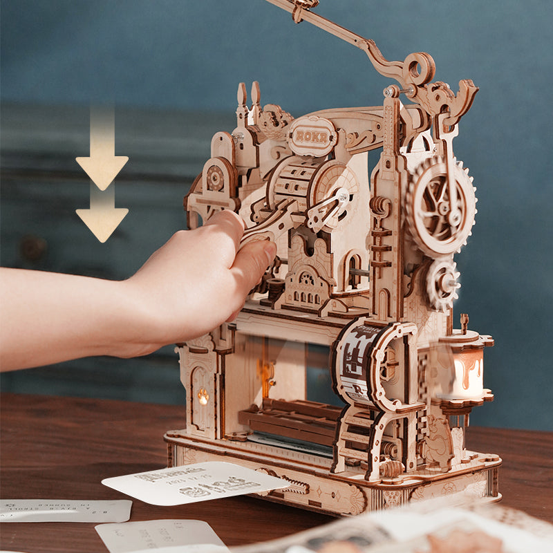 ROKR Classic Printing Press Mechanical 3D Wooden Puzzle LK602