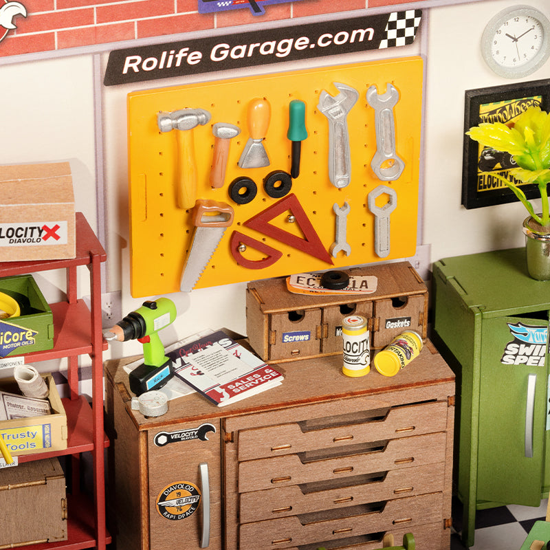 Rolife Garage Workshop DIY Miniature House Kit DG165