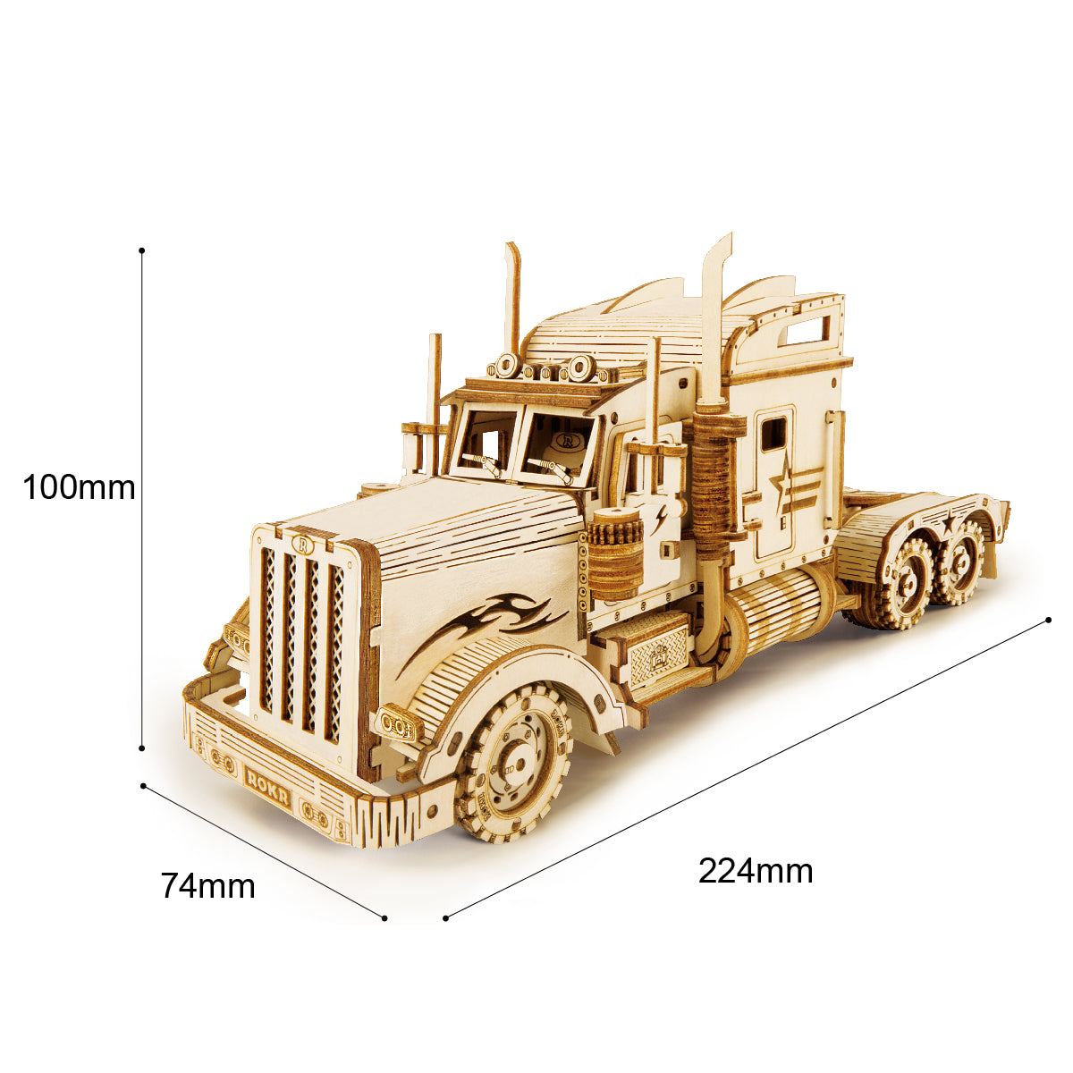 ROKR Heavy Truck Scale Model 3D Wooden Puzzle MC502