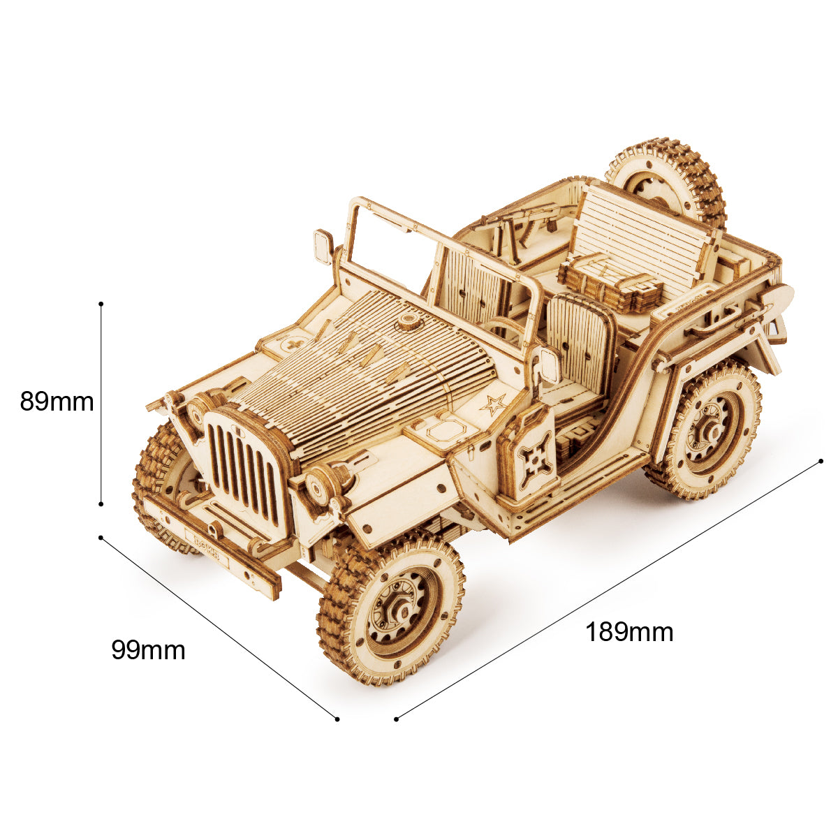 ROKR Army Jeep Scale Model 3D Wooden Puzzle MC701