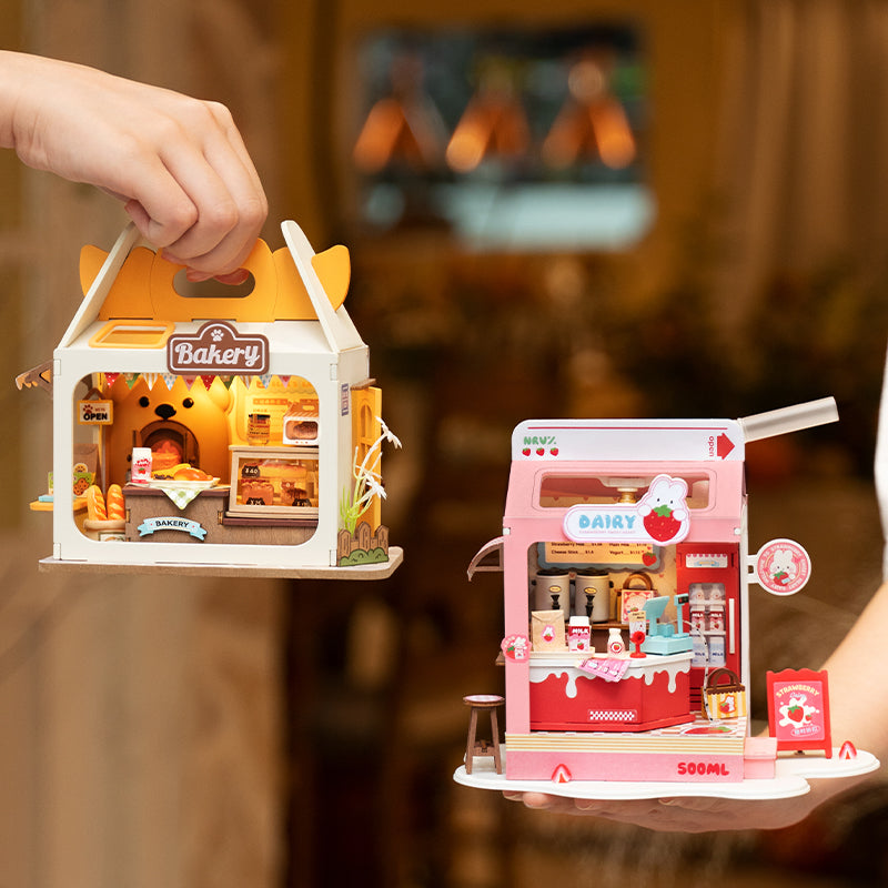 Rolife Food Box Shop DIY Miniature House Kit