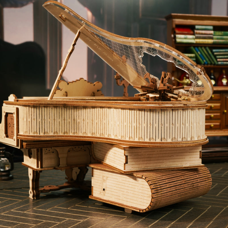 ROKR Magic Piano Mechanical Music Box 3D Wooden Puzzle AMK81