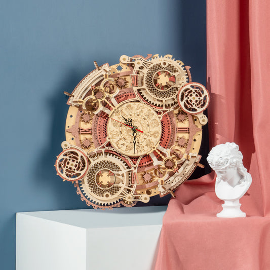 ROKR Zodiac Wall Clock Mechanical Time Art Engine LC601