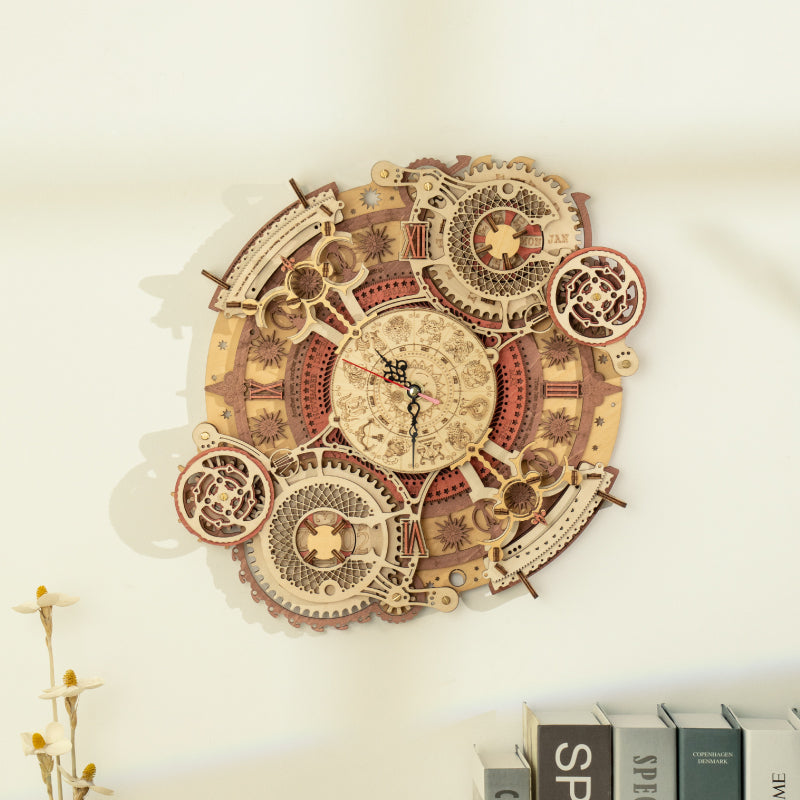 ROKR Zodiac Wall Clock Mechanical Time Art Engine LC601