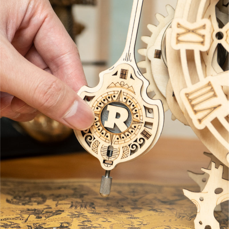 ROKR Owl Clock Mechanical Gears 3D Wooden Puzzle LK503